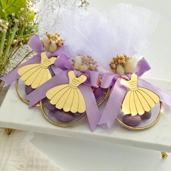 Quinceañera Almond Candy Favors for Guests, Sweet 16 Party Favor, Sweet 15 Personalized Gift, Custom Dress Tag Keepsake, Unique Quince Favor - Image 4