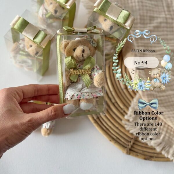 Teddy Bear Party Keychain, Baby Shower Favor, Personalized Bear Gift, We Can Bearly Wait, 1st Birthday Favor, Gender Reveal, Party Favor - Image 5