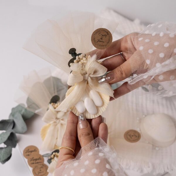 Personalized Seashell Wedding Favor with Almond Candy, Bridal Shower Gifts, Custom Starfish Shell Keepsake, Luxury Wedding Souvenir - Image 8