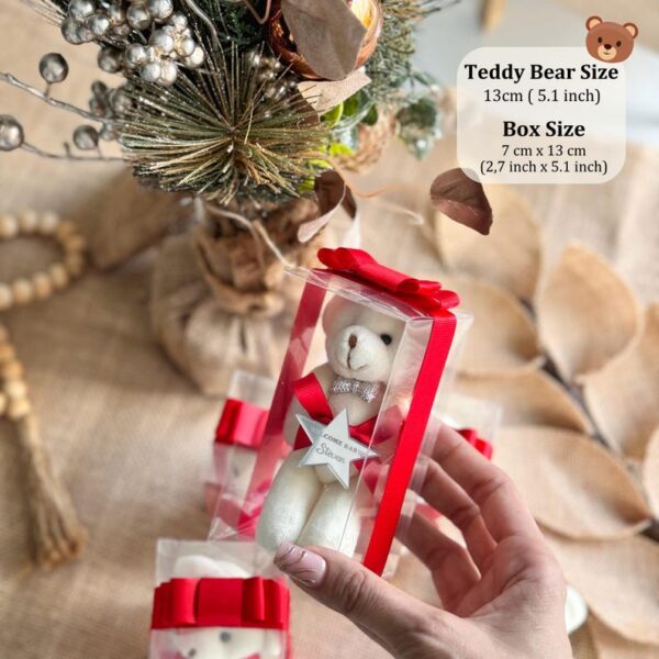 Teddy Bear Baby Shower Personalized Favor, Custom Teddy Bear Keychain, Welcome Baby Gifts for Boys, 1st Birthday Teddy Bear Party Favor - Image 2