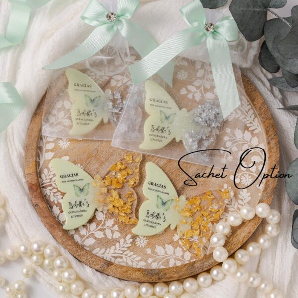 Lilac Quinceañera Butterfly Favor, Sweet 16 Gift, Mis Quince Años Magnet, Personalized Butterfly Party Favor, Custom Keepsake, Birthday Gift - Image 5
