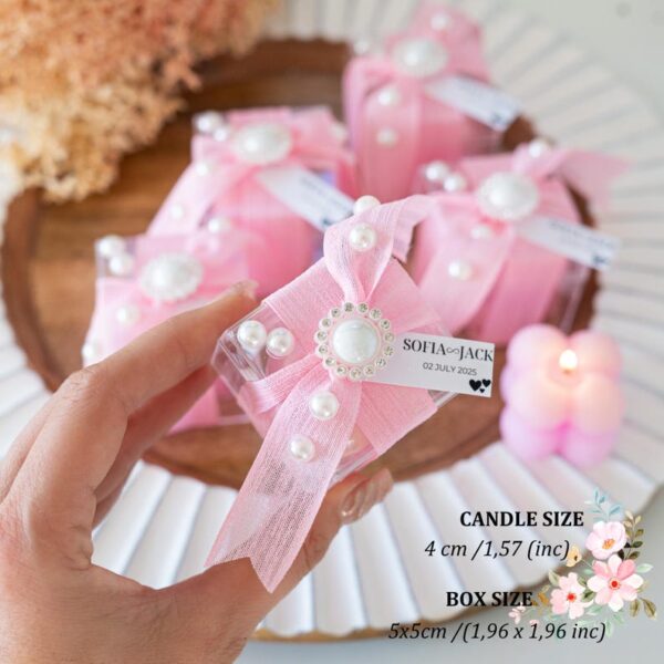 Custom Wedding Candle Favors, Elegant Bridal Shower Gifts, Personalized Bubble Candle, Bridesmaid & Baby Shower Party Favors, Event Keepsake - Image 4