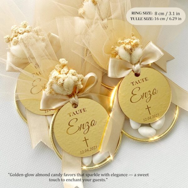 Personalized Baptism Favor with Almond Candy, Unique Christening Favors, Holy Communion Gift, Custom Mi Bautizo Keepsake for Boys and Girls - Image 3