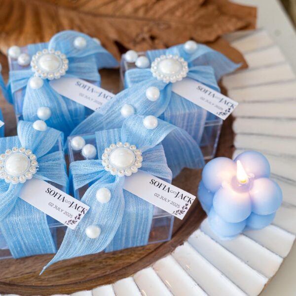 Custom Wedding Candle Favors, Elegant Bridal Shower Gifts, Personalized Bubble Candle, Bridesmaid & Baby Shower Party Favors, Event Keepsake - Image 6
