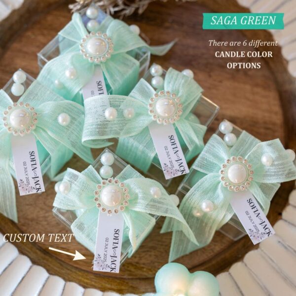 Personalized Bubble Candles for Guest, Custom Wedding Candle Favor, Bridal Shower Party Favor, Bridesmaid Gift, Baptism Candle Gift for Girl - Image 8