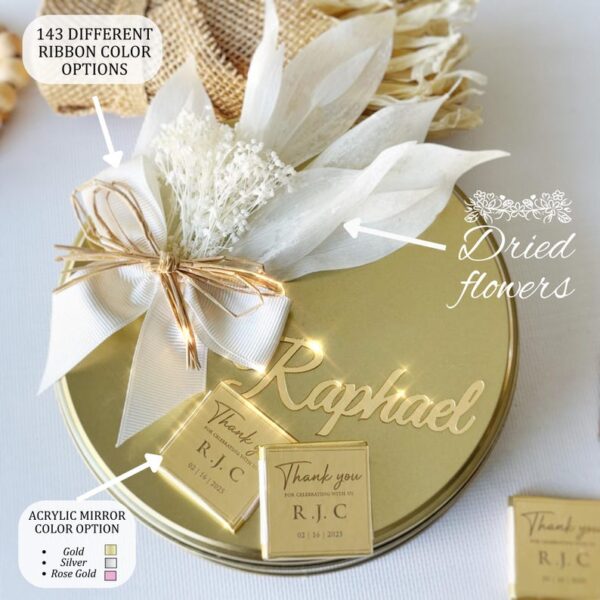 Custom Baptism Chocolate Favor, Personalized Christening Chocolate Gift, Holy Communion Chocolate Treats, Custom Party Favors, Chocolate Box - Image 3