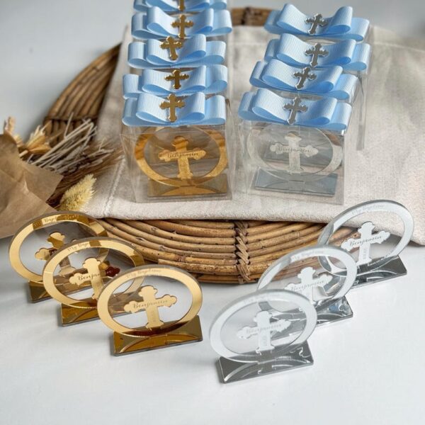 Custom Baptism Cross Favors, Personalized Christening Keepsakes, First Holy Communion Decorations, Mi Bautizo Party Gift for Boys and Girls - Image 8