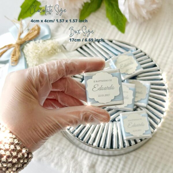 Custom Baptism Chocolate Favor, Personalized Christening Chocolate Gift, Party Favors, Chocolate Box Treats, Holy Communion Chocolate Favors - Image 7