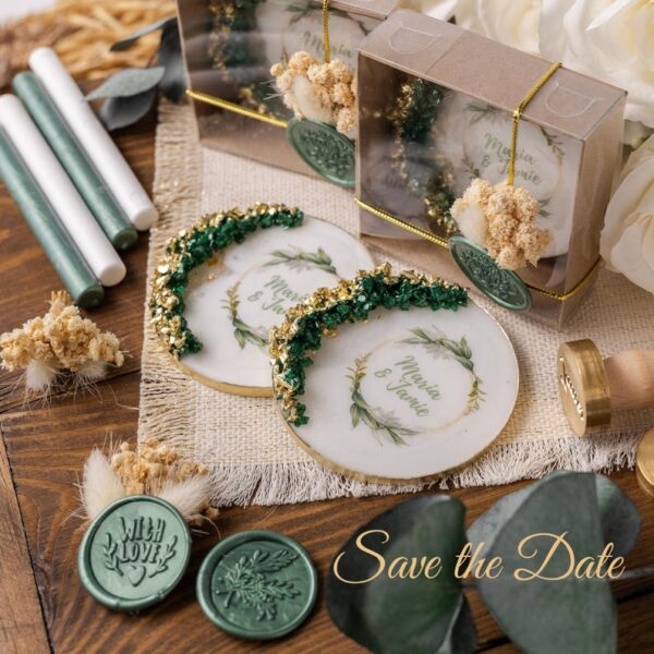 Luxury Wedding Favor Magnet, Bridal Shower Favors for Guests, Save The Date Magnet, Thank You Gift for Guests, Engagement Party Favors - Image 3