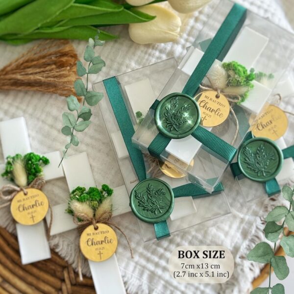 Custom Cross Baptism Magnet Favor, Handcrafted Religious Keepsake, Personalized Christening Gift, First Holy Communion Favor, Cross Favors - Image 3