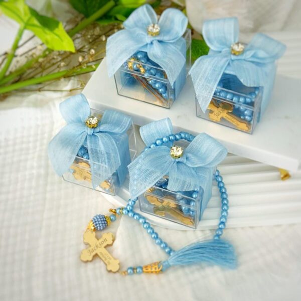 Butterfly Rosary Baptism Gifts, Christening Favor, Personalized Rosary Baptism Gifts for Girls and Boys, Communion Keepsake, Baptism Favor - Image 7