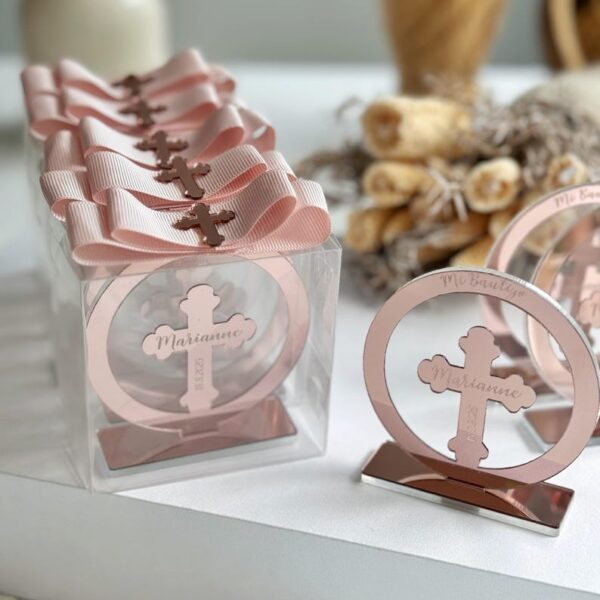 Custom Baptism Cross Favors, Personalized Christening Keepsakes, First Holy Communion Decorations, Mi Bautizo Party Gift for Boys and Girls - Image 7