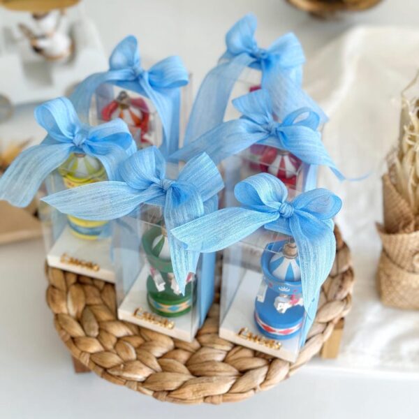 Blue Carousel Baby Shower Favors, Personalized Baby Shower Keepsake, Carnival Theme Party Gifts, 1st Birthday Favor, Welcome Baby Decoration - Image 2