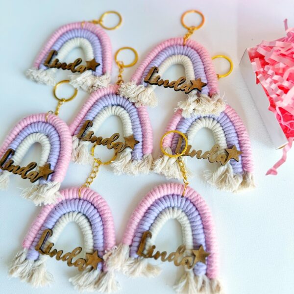 Rainbow Keychain Baby Shower Gifts, Welcome Baby Favors, Custom Birthday Favors, Personalized Gift, Keychain Baptism Favors, Thank You Gifts - Image 5