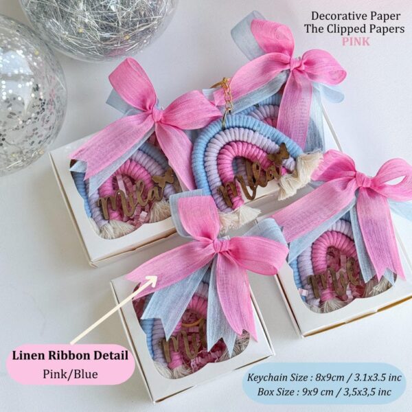 Rainbow Keychain 1st Birthday Party Favors, Birthday Gifts For Girls and Boys, Pastel Birthday Favors, Baby Shower Gifts, Welcome Baby Gifts - Image 2