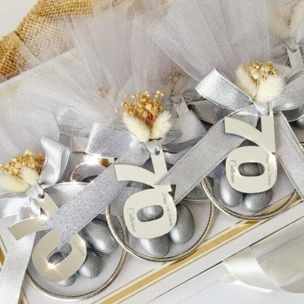Custom Adult Birthday Candy Favor, Gold Mirror Ring Favor for 40th, 50th, 60th, 70th, 80th, 90th, 100th Birthday, Party Favor for Guests - Image 9