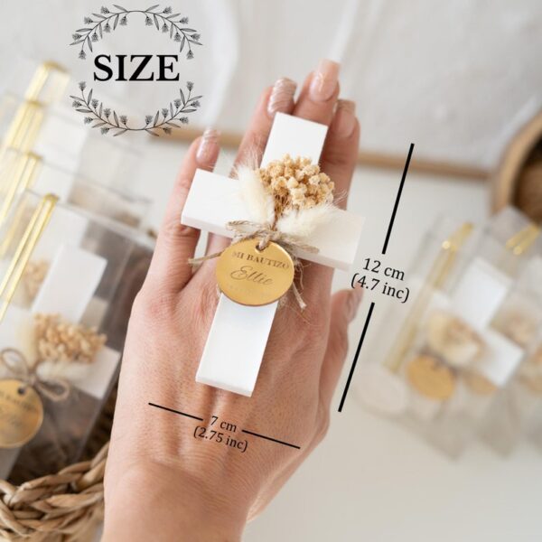 Custom Baptism Party Magnet Favors, Handcrafted Cross Magnet With Angel, First Communion Favor, Mi Bautizo, Christening for Girls and Boy