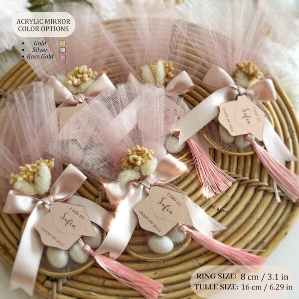 Personalized Graduation Candy Ring, Class of 2025 Gift, Custom Graduation Party Favor, Almond Candy Thank You Gift, Unique 2025 Graduation - Image 9