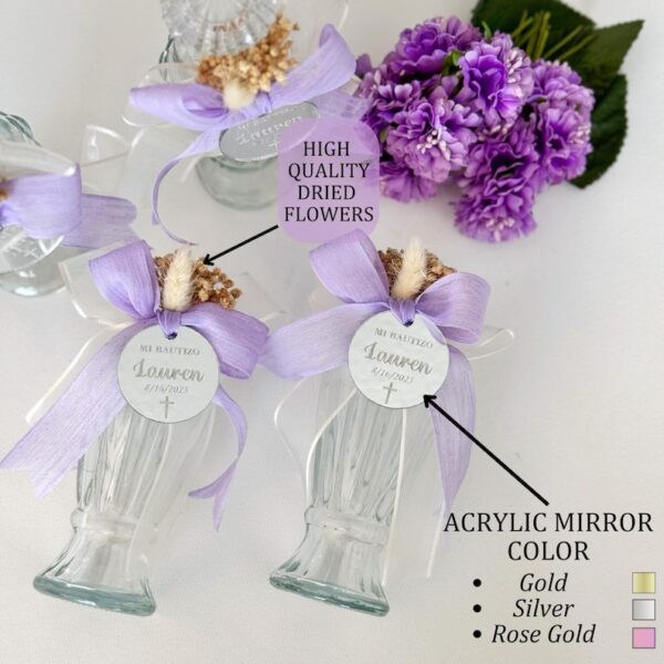 Holy Water Bottle, Baptism Favors For Boy and Girl, Christening Favor, Holy Communion Favor, Empty Blessed Holy Water Bottle, Religious Gift - Image 2