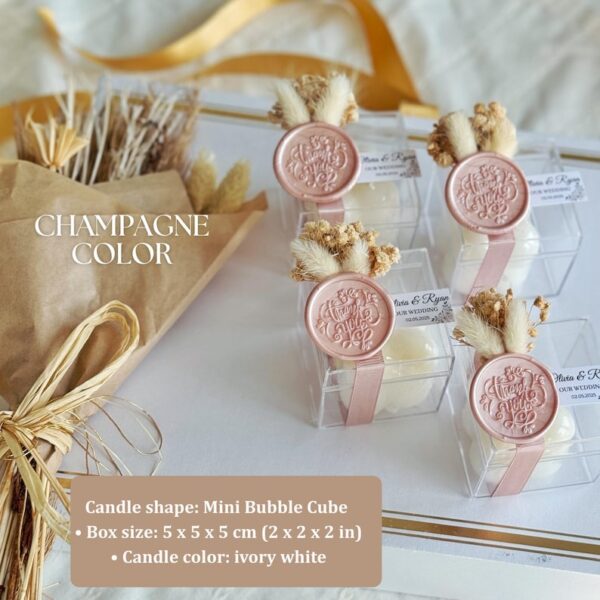Wedding Candle Favor, Bridal Shower Guest Gift, Engagement Bubble Candle Favor, Baptism Thank You Keepsake, Thank You Bulk Gift, Party Favor - Image 3