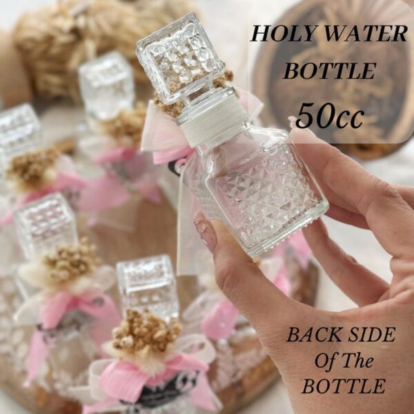 Brick Holy Water Glass Bottle, Religious Baptism Gift for Girls and Boys, First Holy Communion, Christening Favor, Empty Holy Water Bottle - Image 2