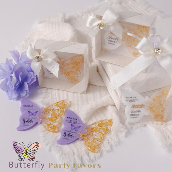 Quinceañera Butterfly Favor, Sweet 16 Party Gift, Personalized Butterfly Magnet, Quinceanera Keepsake, Custom Birthday Favor, Mis Anos Favor - Image 9