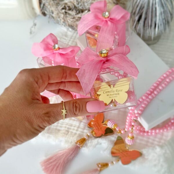Butterfly Rosary Baptism Gifts, Christening Favor, Personalized Rosary Baptism Gifts for Girls and Boys, Communion Keepsake, Baptism Favor - Image 6
