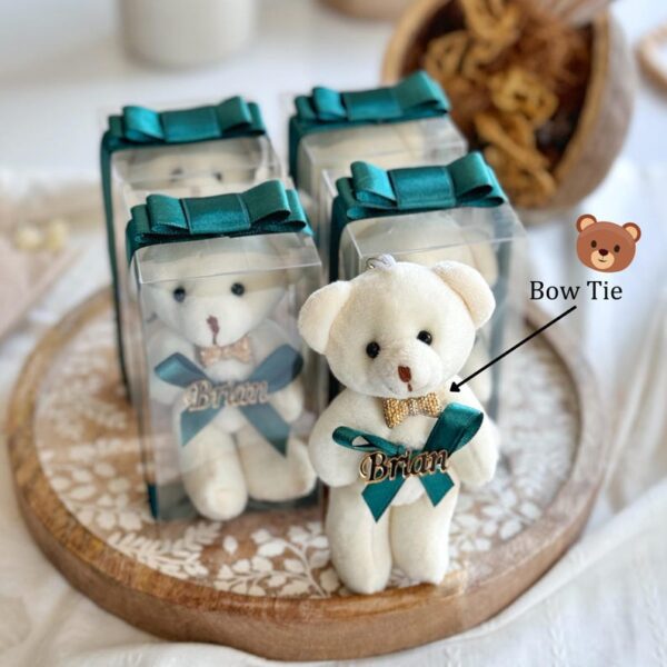 Personalized Teddy Bear Baby Shower Favor, Teddy Bear Keychains, Welcome Baby Girl, 1st Birthday Teddy Bear Party Favor, Welcome Baby Boy - Image 4