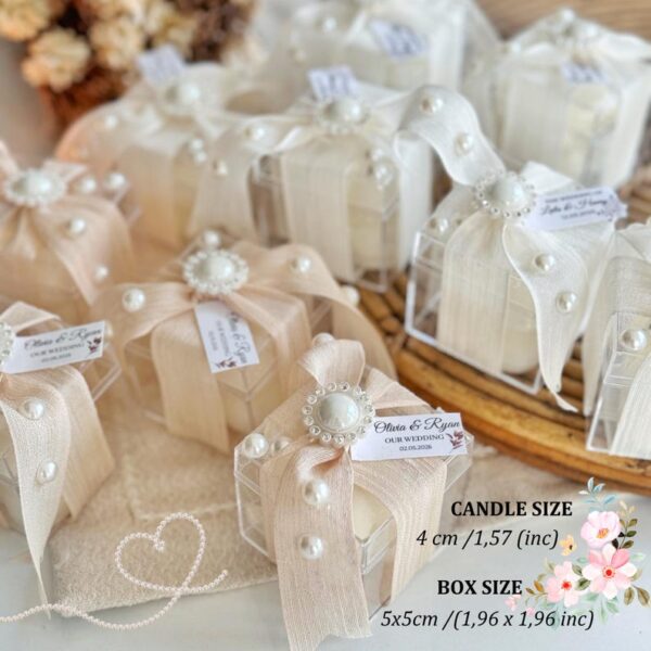 Personalized Bubble Candles for Guest, Custom Wedding Candle Favor, Bridal Shower Party Favor, Bridesmaid Gift, Baptism Candle Gift for Girl - Image 5