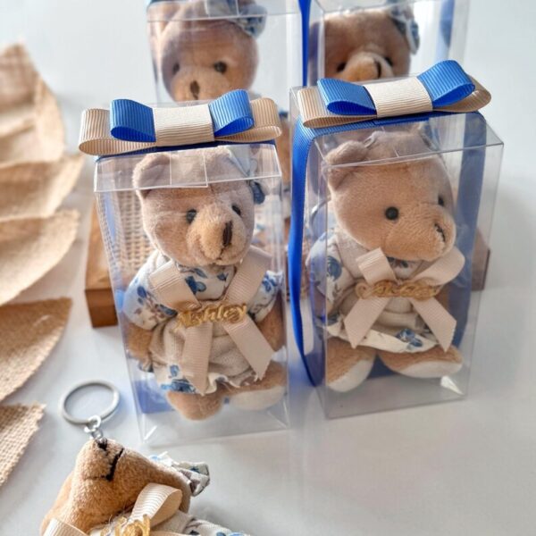 Teddy Bear Party Keychain, Baby Shower Favor, Personalized Bear Gift, We Can Bearly Wait, 1st Birthday Favor, Gender Reveal, Party Favor - Image 6