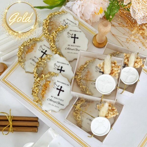 Luxury Custom Baptism Magnet, Personalized Christening Favor, Unique First Communion Keepsake for Boy, Mi Bautizo Gift, Baptism Favor - Image 2