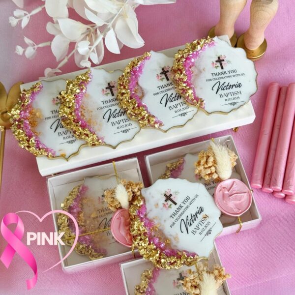 Personalized Luxury Baptism Magnet, Custom Christening Favor for Boy or Girl, Unique First Communion Gift, Mi Bautizo Keepsake, Baptism Gift - Image 2