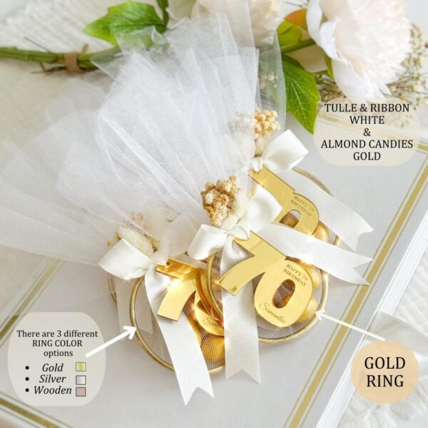 Adult Birthday Favors, Gold Candy Favors for Birthday, Personalized Favors for 40th, 50th, 60th, 70th, 80th, 90th, 100th Birthday Parties
