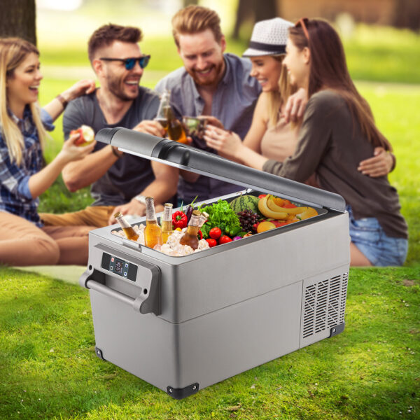 VEVOR Portable Refrigerator 37 Quart (35 Liter),12 Volt Refrigerator App Control (-4℉~68℉), Car Refrigerator Dual Zone with 12/24v DC & 110-240v AC for Camping, Travel, Fishing, Outdoor or Home Use - Image 8