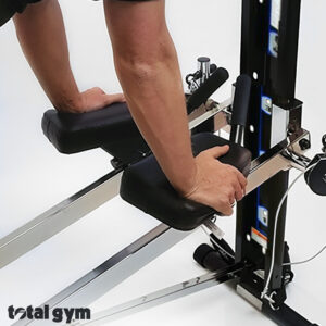 Total Gym Men and Women Universal Total Body Training Home Gym Workout Machine Equipment with Squat Stand, Leg Pull, 2 Ankle Cuffs, and Exercise Chart