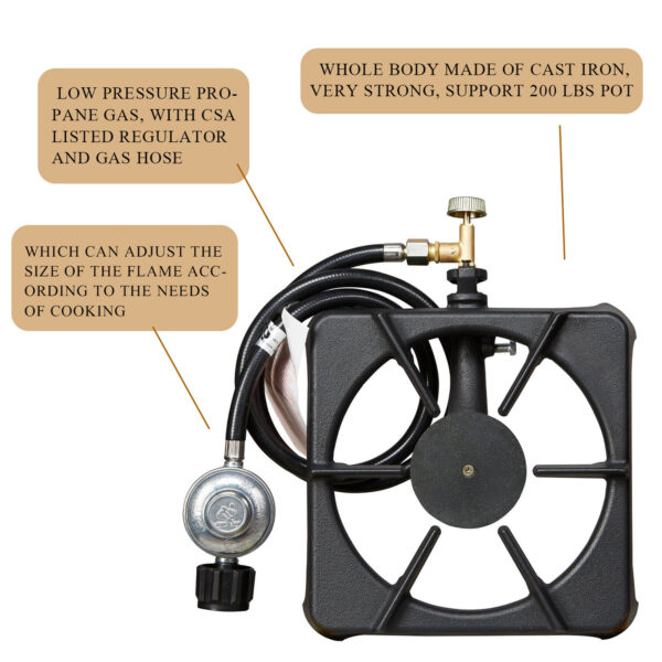 Vivicreate Double Burner Propane Stove – Portable Outdoor Gas Cooker with CSA Certified Regulator & Hose for Camping Gear, BBQ Grill, Tactical Cooking, Home Brewing & Turkey Fry – Survival Kit Essential - Image 11