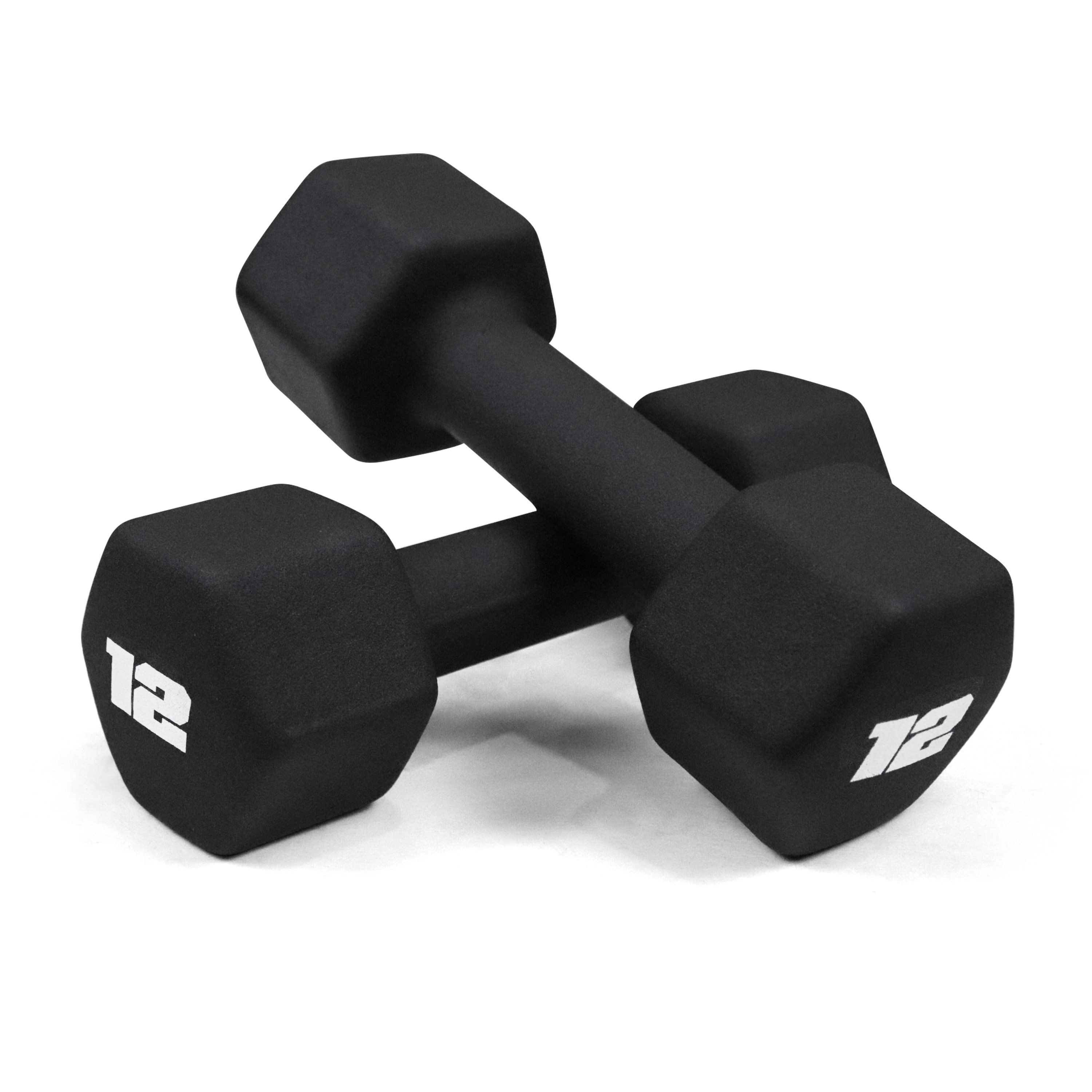 CAPHAUS Black Neoprene Dumbbells, Anti-slip Grip & Anti-roll Hexagon Shape, Muscle Building, Strength Building & Body Toning, Multiple Sizes, Sold in Pairs - Image 20