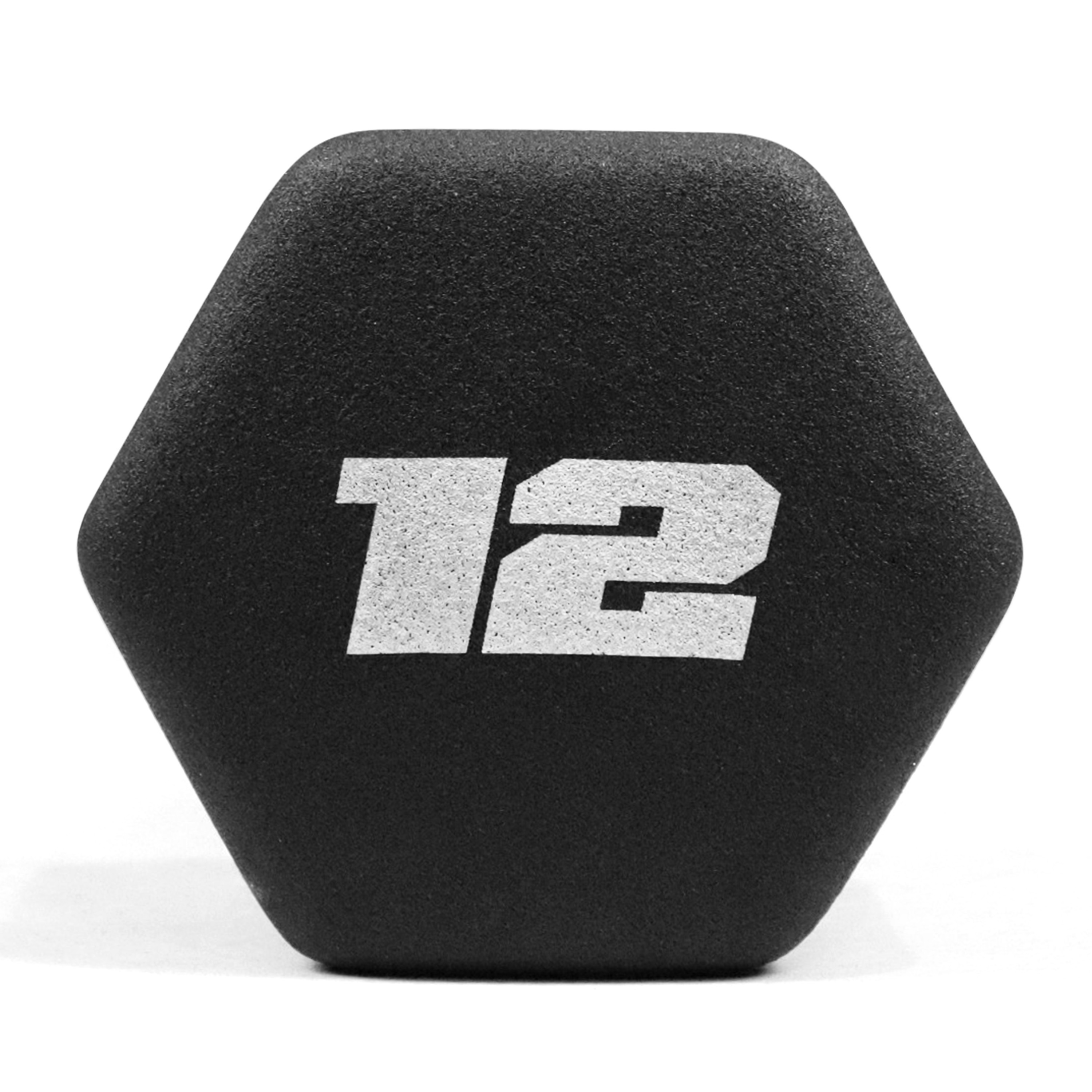CAPHAUS Black Neoprene Dumbbells, Anti-slip Grip & Anti-roll Hexagon Shape, Muscle Building, Strength Building & Body Toning, Multiple Sizes, Sold in Pairs - Image 31