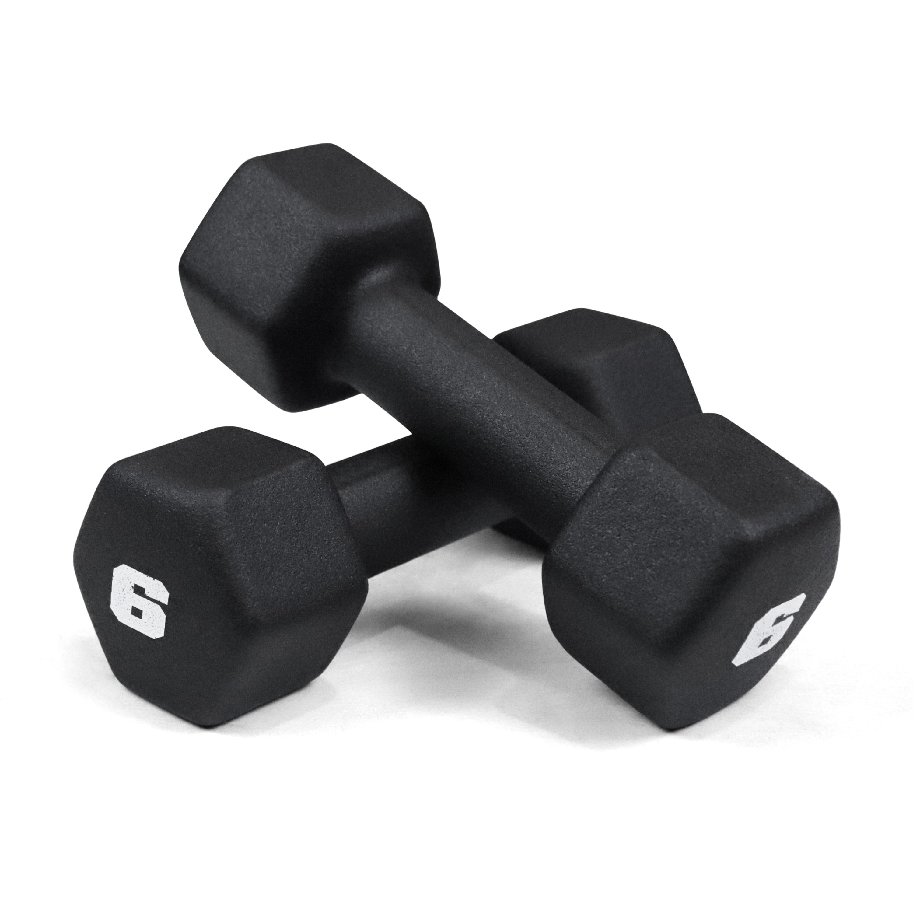 CAPHAUS Black Neoprene Dumbbells, Anti-slip Grip & Anti-roll Hexagon Shape, Muscle Building, Strength Building & Body Toning, Multiple Sizes, Sold in Pairs - Image 10