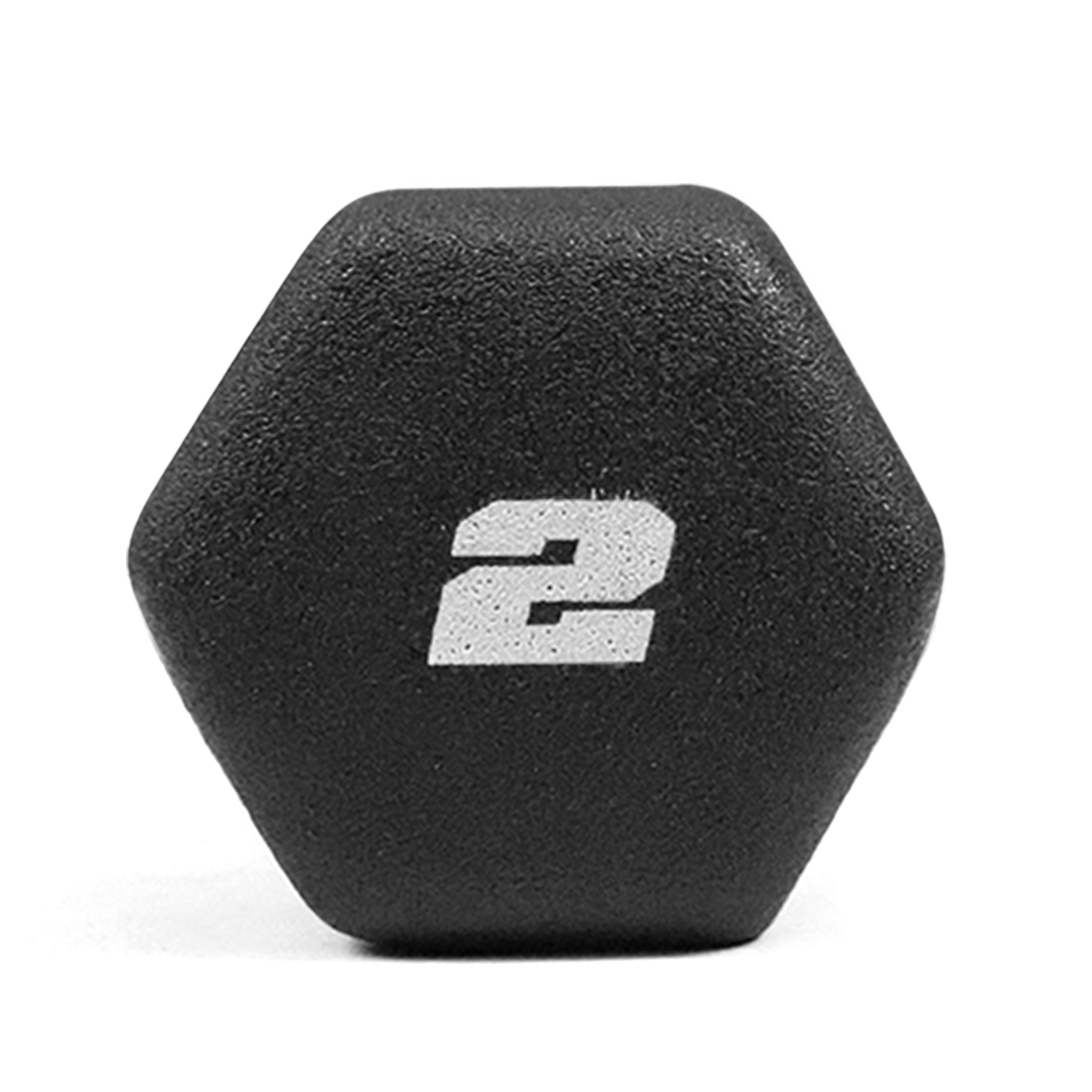 CAPHAUS Black Neoprene Dumbbells, Anti-slip Grip & Anti-roll Hexagon Shape, Muscle Building, Strength Building & Body Toning, Multiple Sizes, Sold in Pairs - Image 3