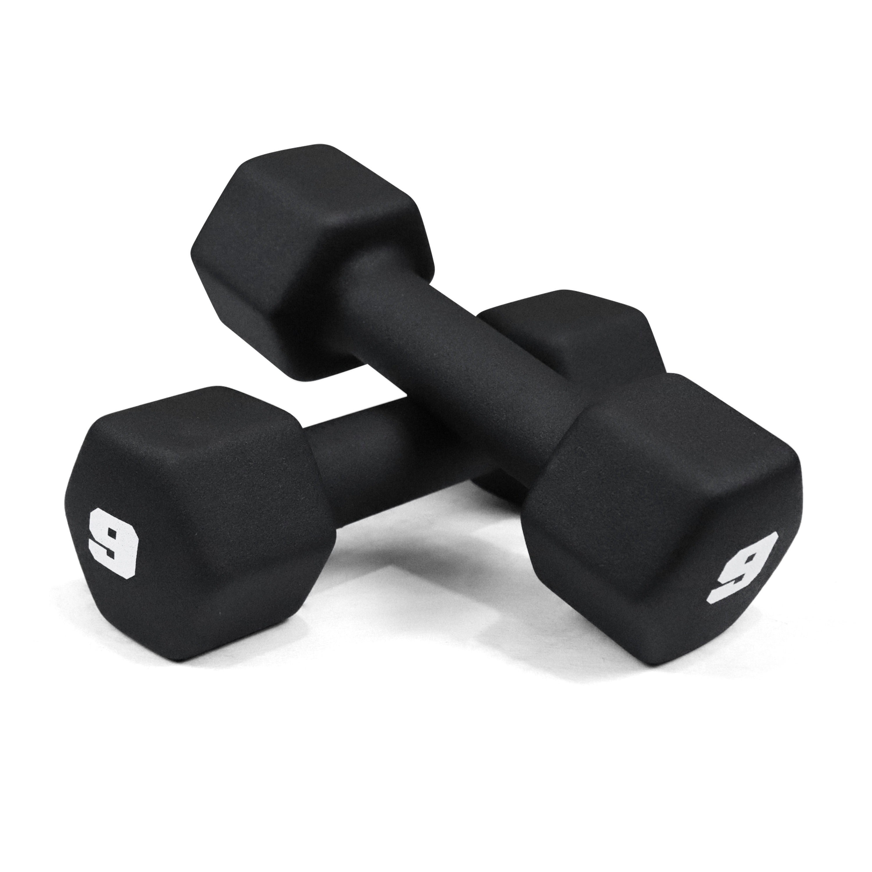 CAPHAUS Black Neoprene Dumbbells, Anti-slip Grip & Anti-roll Hexagon Shape, Muscle Building, Strength Building & Body Toning, Multiple Sizes, Sold in Pairs - Image 16