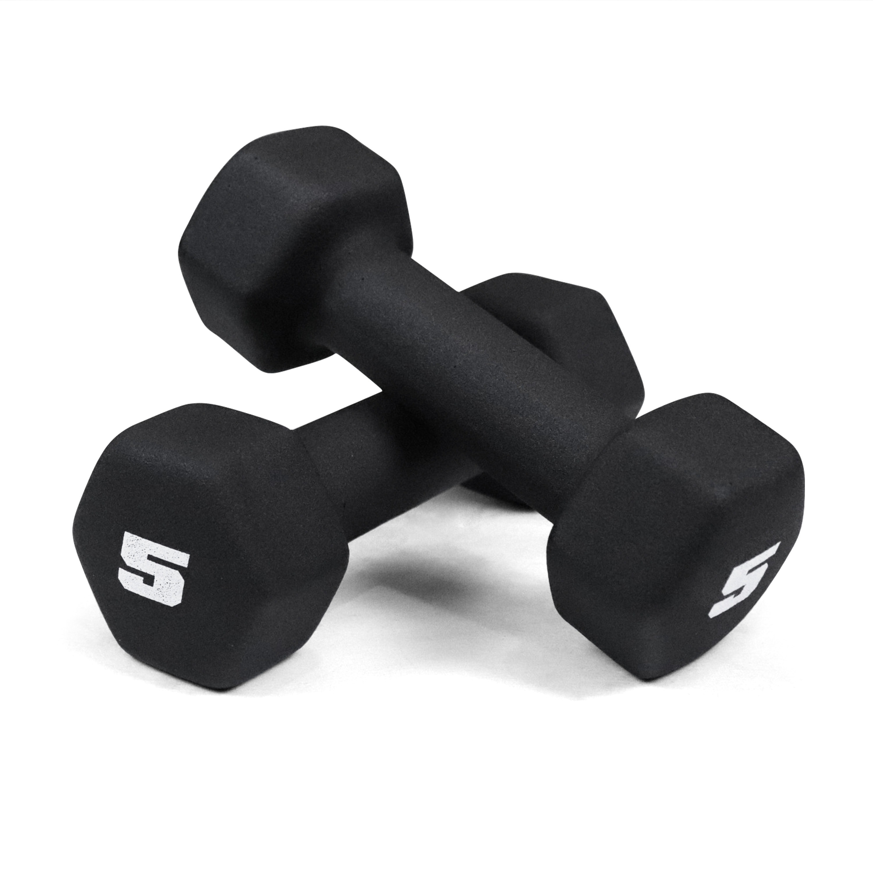 CAPHAUS Black Neoprene Dumbbells, Anti-slip Grip & Anti-roll Hexagon Shape, Muscle Building, Strength Building & Body Toning, Multiple Sizes, Sold in Pairs - Image 8