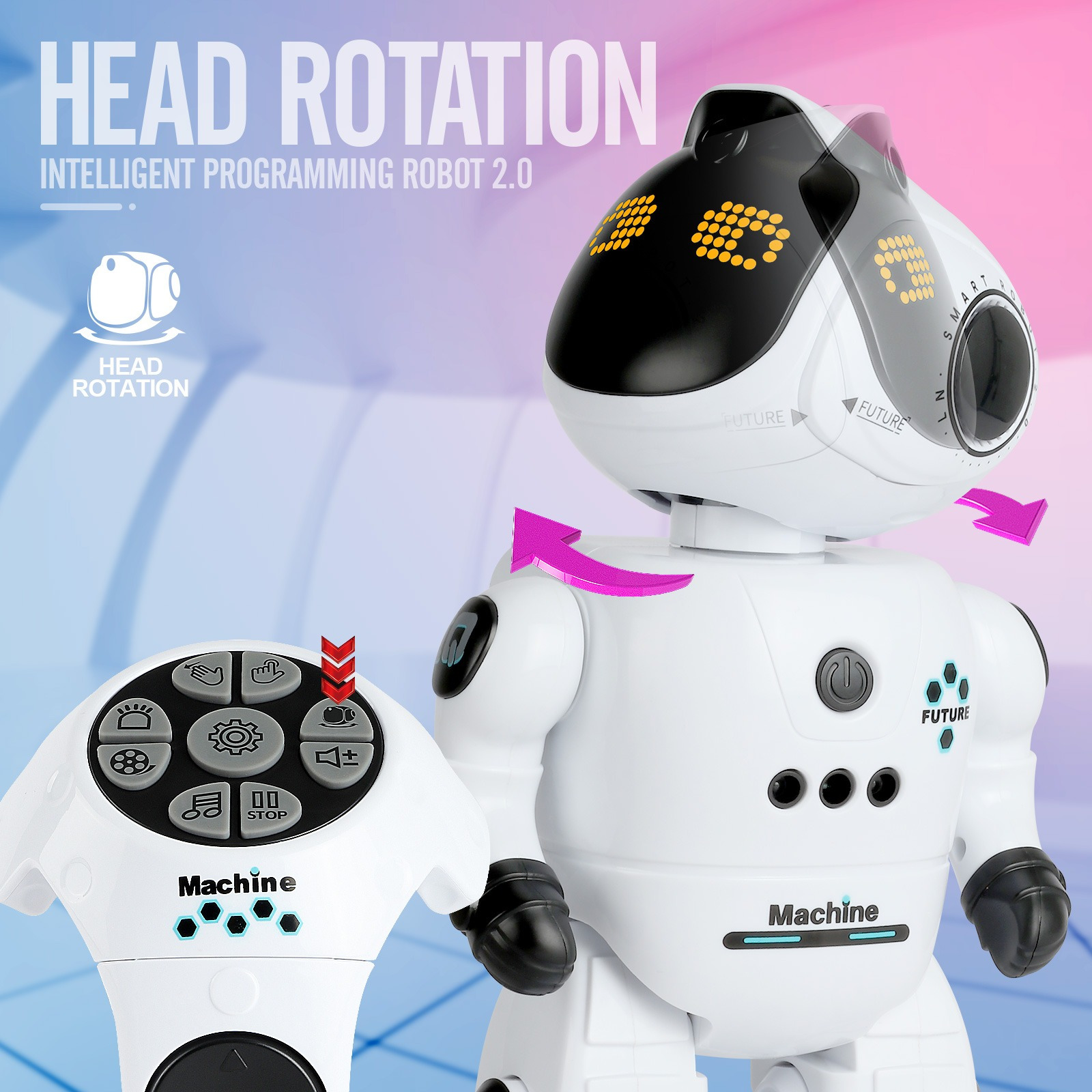 Smart RC Robot Remote Control Robo Toys RC Robots with Gesture Control and Interactive Intelligent Programming Warriors as Christmas Gift for Kids 5-7 - Image 5