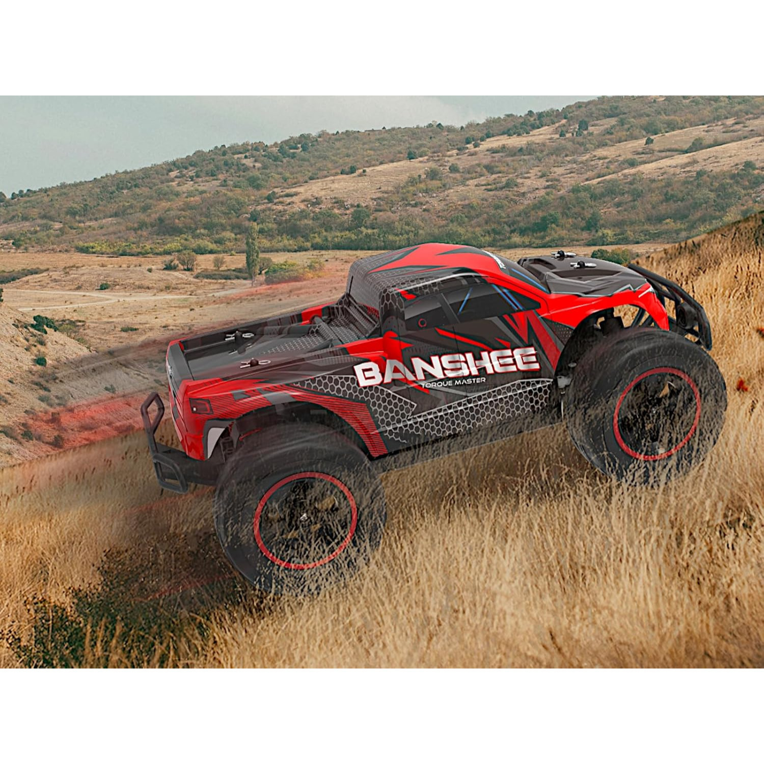 1/16 Ferocious RC Off-Road Truggy with metal spur gear, Radio Remote Control Racing Speed 30kmph 4x4 Sports Car, 12” Large All Terrain LED Vehicle - Image 6