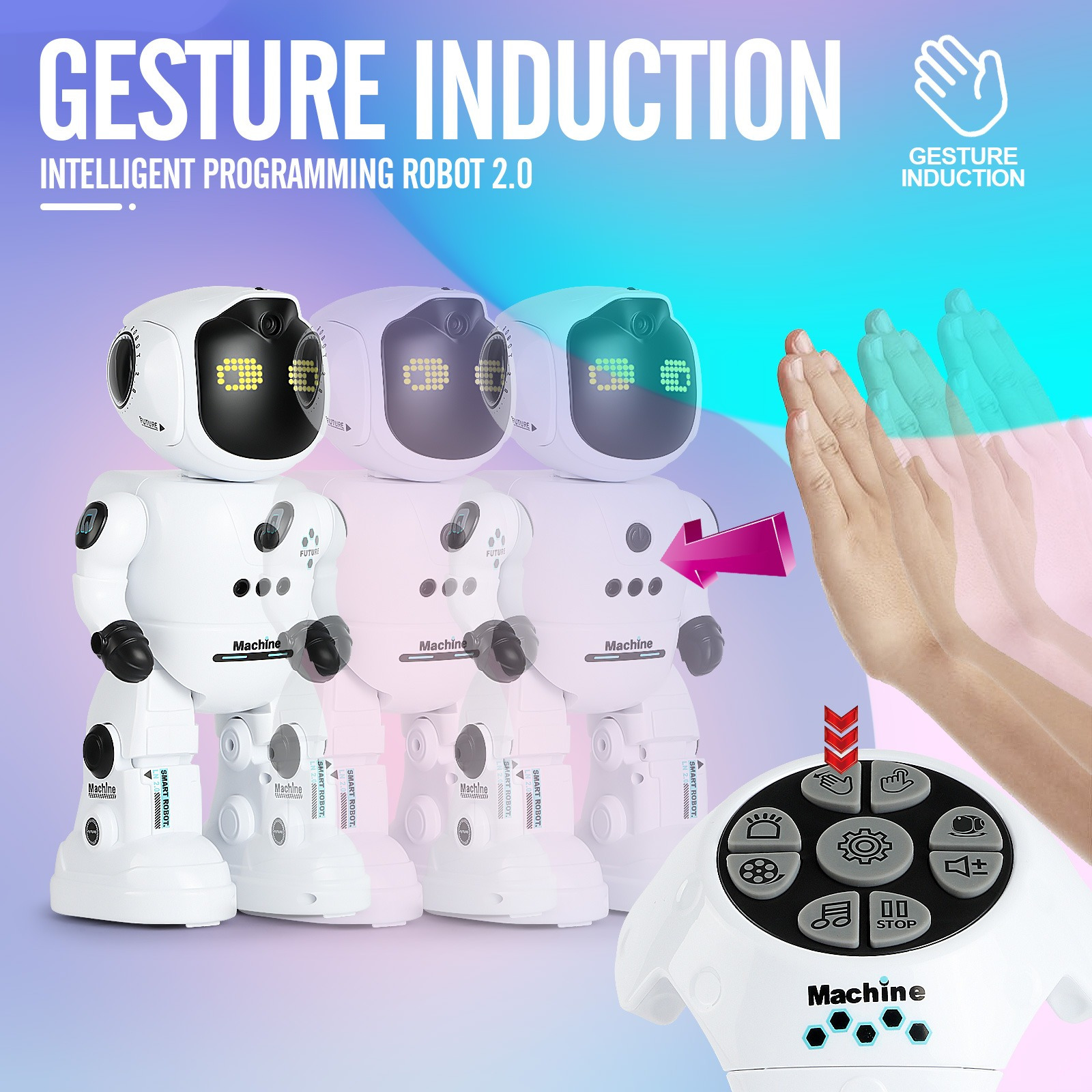 Smart RC Robot Remote Control Robo Toys RC Robots with Gesture Control and Interactive Intelligent Programming Warriors as Christmas Gift for Kids 5-7 - Image 4