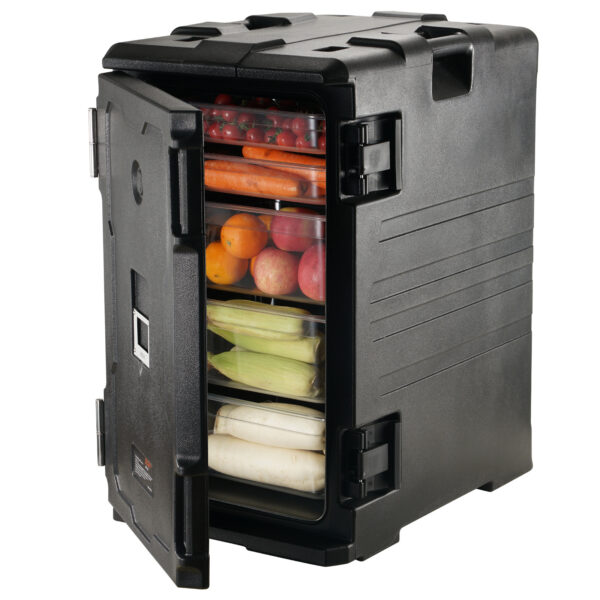 VEVOR Insulated Food Pan Carrier, 109 Qt Hot Box for Catering, LLDPE Food Box Carrier with Double Buckles, Front Loading Food Warmer with Handles, End Loader with Wheels for Restaurant, Canteen, etc. - Image 10
