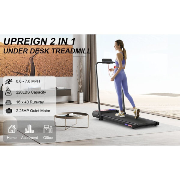 Treadmills, Treadmill Under Desk Walking Pad,2 in 1 Folding Treadmill for Home/Office with Remote Control and APP，Large Screen - Image 26