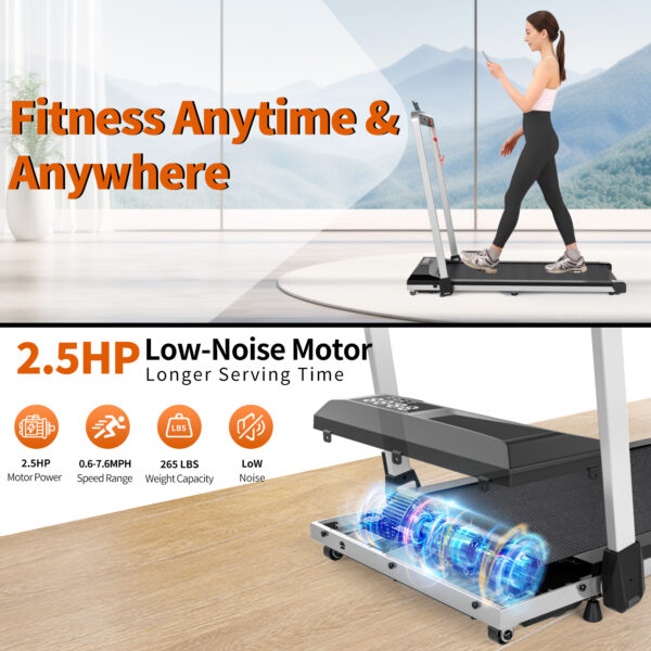 Treadmills, Treadmill Under Desk Walking Pad,2 in 1 Folding Treadmill for Home/Office with Remote Control and APP，Large Screen - Image 17