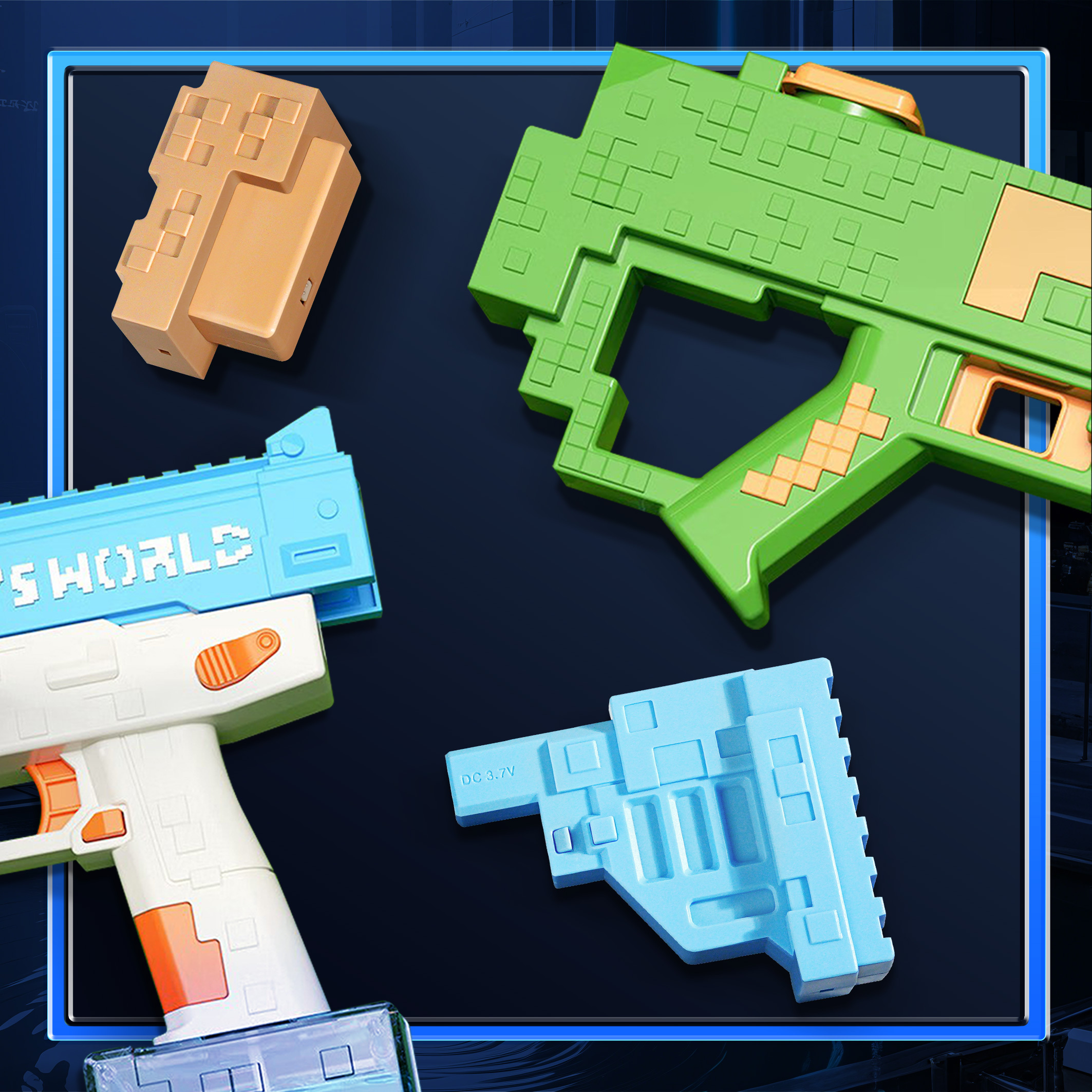 rechargeable water gun,Electric water guns for adults and children, automatic water spray guns, the strongest automatic water guns, outdoor water toy games for swimming pools. New water gun with LED light - Image 6