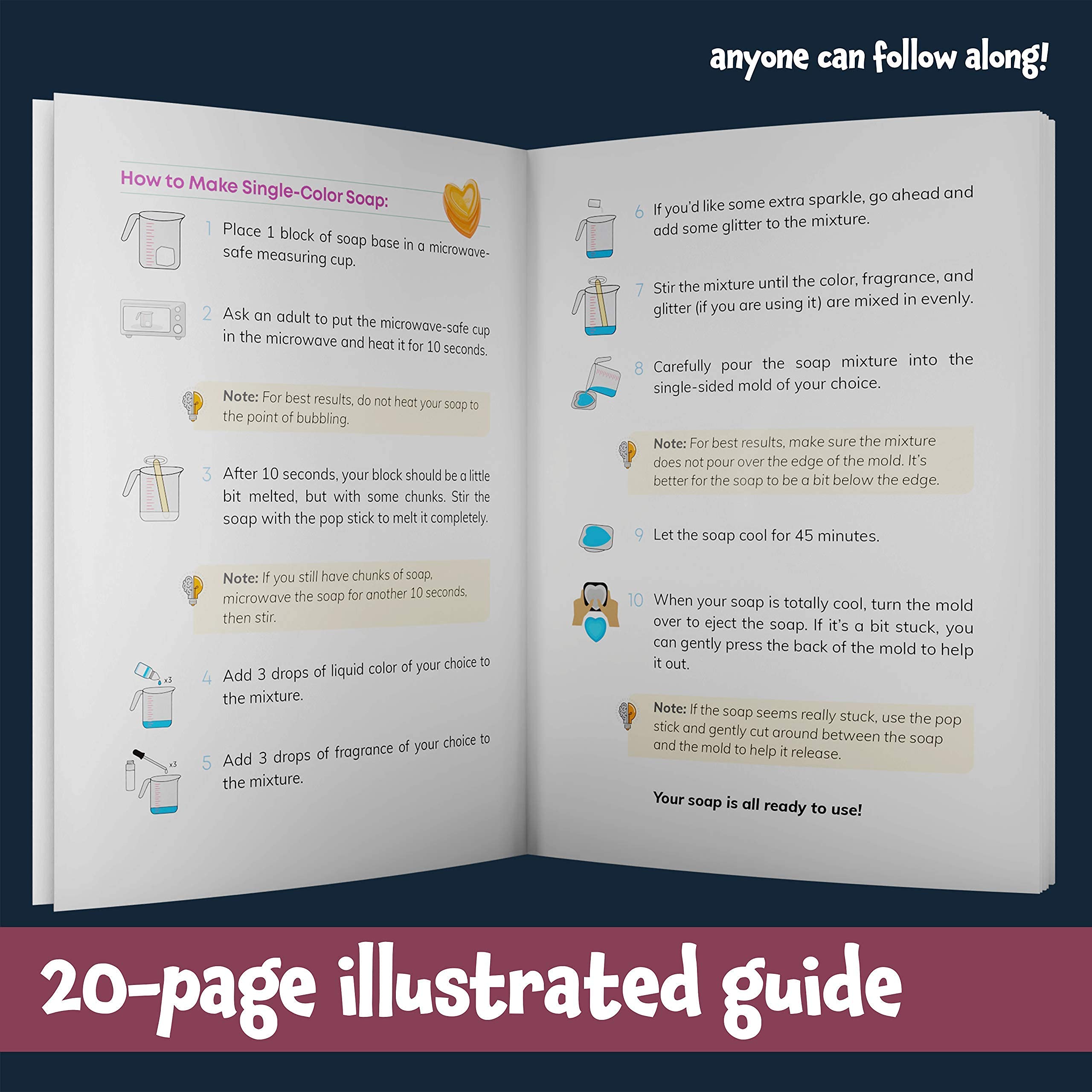 Dan&Darci Soap & Bath Bomb Making Kit for Kids, 3-in-1 Spa Science Kits, Easter Craft Gifts for Girls & Boys Age 6-12 Year Old Girl Crafts: DIY Experiment Toys, Gift for Kid Ages - Image 9